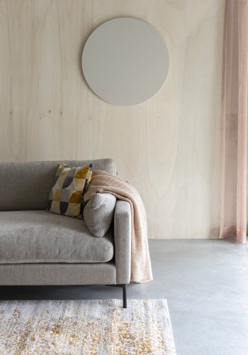 ZUIVER Sommer 3-seters sofa - latte polyester og stl