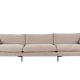 ZUIVER Summer 4,5-Sitzer-Sofa – Latte-Polyester und Stahl