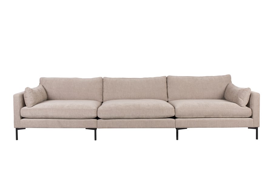 ZUIVER Summer 4,5-Sitzer-Sofa – Latte-Polyester und Stahl