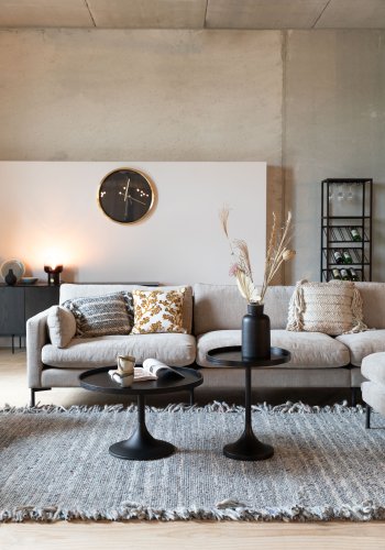 ZUIVER Summer 4,5-Sitzer-Sofa – Latte-Polyester und Stahl