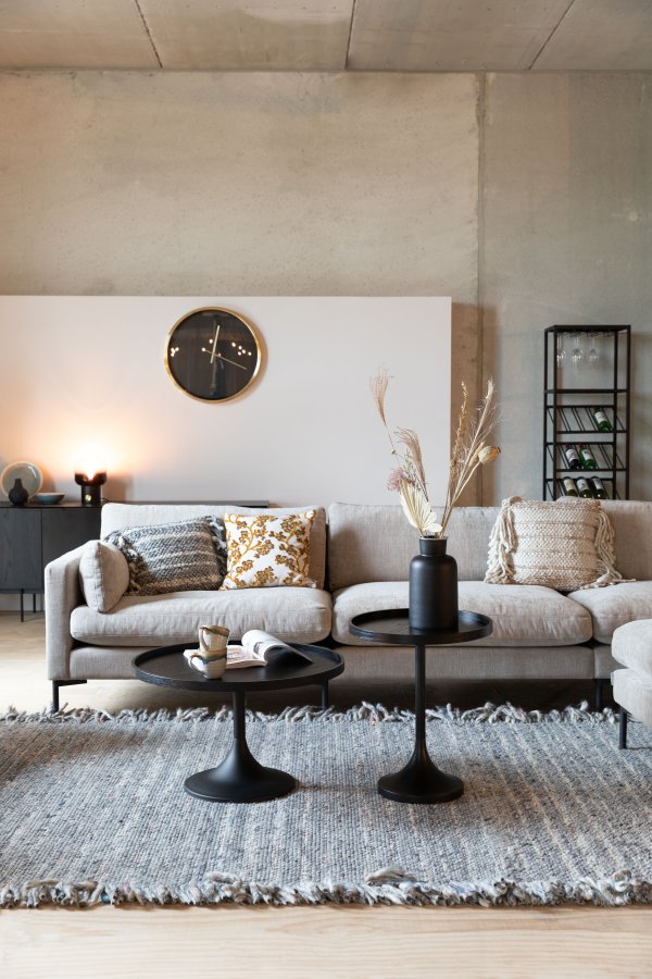 ZUIVER Summer 4,5-Sitzer-Sofa – Latte-Polyester und Stahl