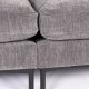ZUIVER Sommer 3-seters sofa - antrasittgr polyester og stl