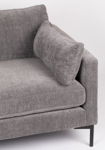 ZUIVER Sommer 3-seters sofa - antrasittgr polyester og stl