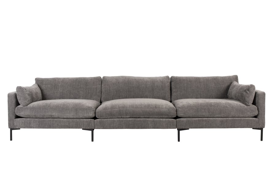 ZUIVER Sommer 4,5-seters sofa - antrasittgr polyester og stl