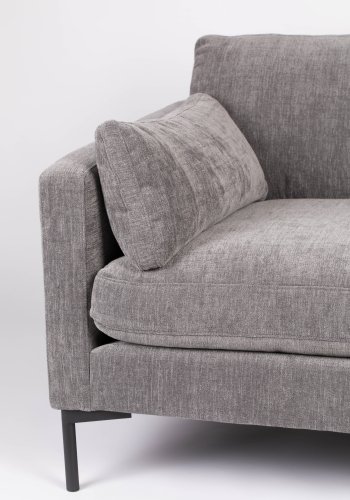ZUIVER Sommer 4,5-seters sofa - antrasittgr polyester og stl