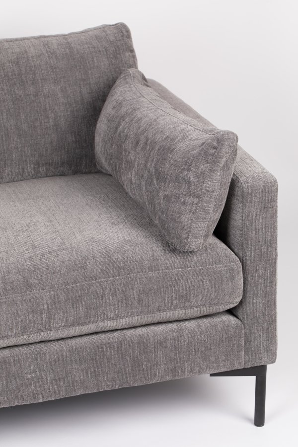 ZUIVER Sommer 4,5-seters sofa - antrasittgr polyester og stl