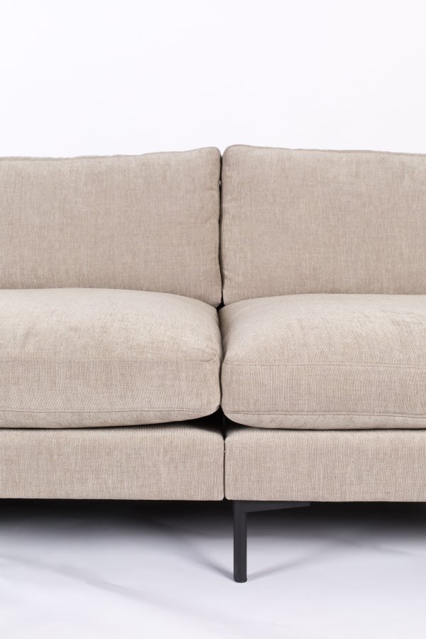 ZUIVER Sommer 7-seters hjrnesofa - lamell polyester og stl