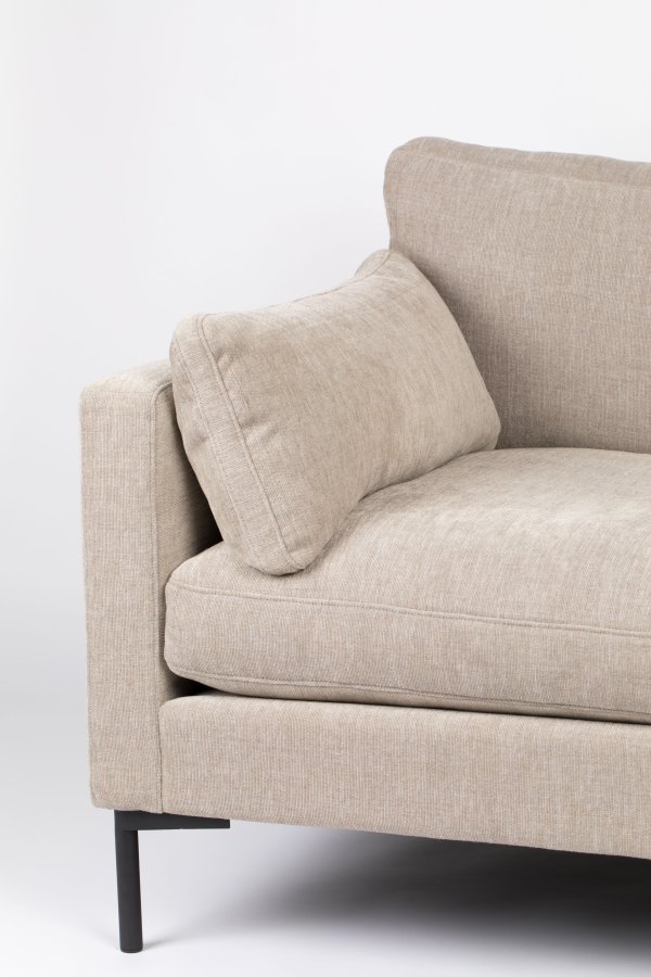 ZUIVER Sommer 7-seters hjrnesofa - lamell polyester og stl