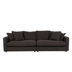 ZUIVER Sense 3 pers. sofa - espresso stof og sort polypropylen