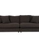 ZUIVER Sense 3 pers. sofa - espressostoff og svart polypropylen