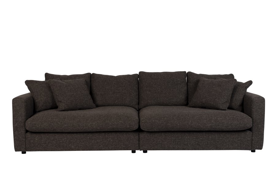 ZUIVER Sense 3 pers. sofa - espressostoff og svart polypropylen