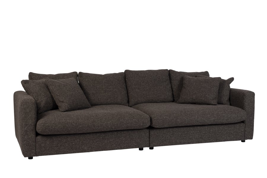 ZUIVER Sense 3 pers. sofa - espressostoff og svart polypropylen