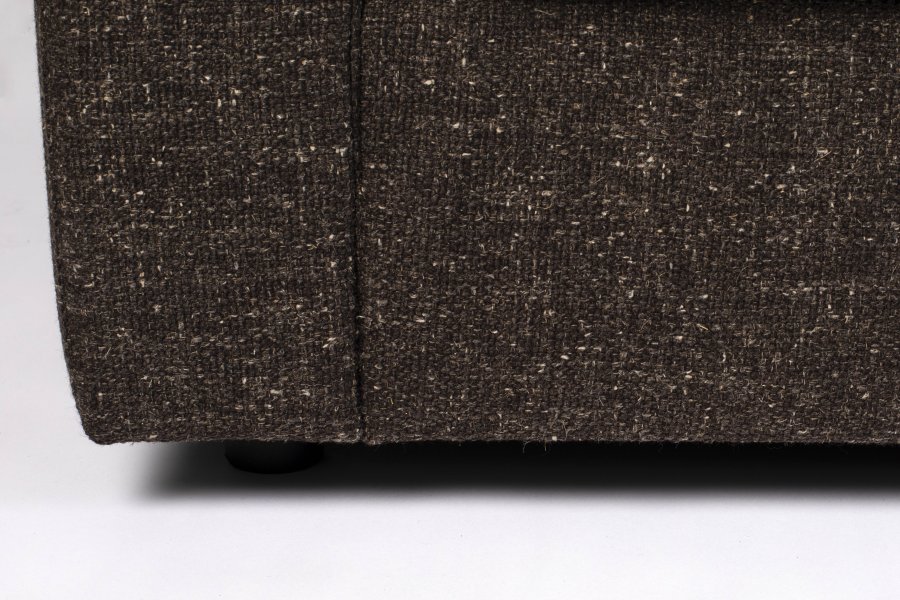 ZUIVER Sense 3 pers. sofa - espressostoff og svart polypropylen