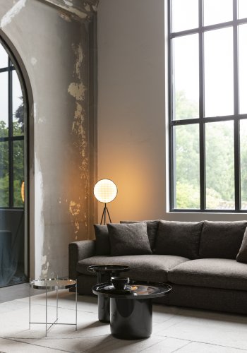 ZUIVER Sense 3 pers. sofa - espressostoff og svart polypropylen