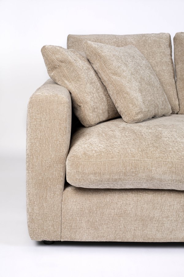 ZUIVER Sense 3-manns sofa - naturlig myk polyester og plast
