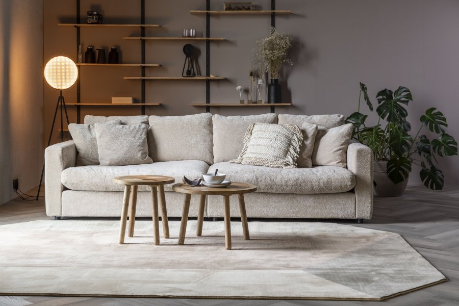 ZUIVER Sense 3-manns sofa - naturlig myk polyester og plast