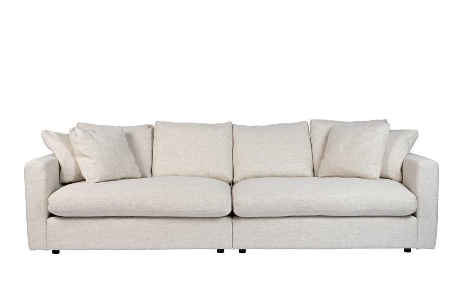 ZUIVER Sense 3-manns sofa - krem polyester og plast