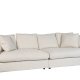 ZUIVER Sense 3-manns sofa - krem polyester og plast