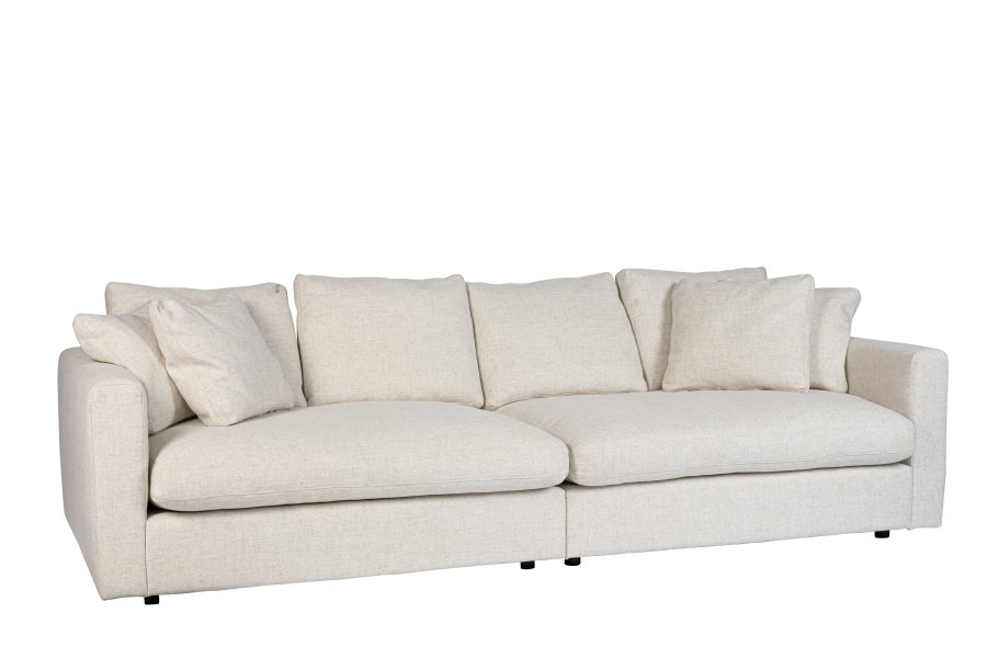 ZUIVER Sense 3-manns sofa - krem polyester og plast