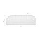 ZUIVER Sense 3-manns sofa - krem polyester og plast