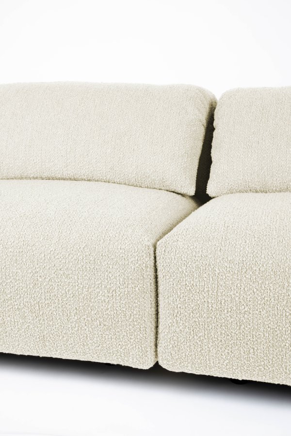 ZUIVER Wings 3-seters sofa - naturlig polyester og tre