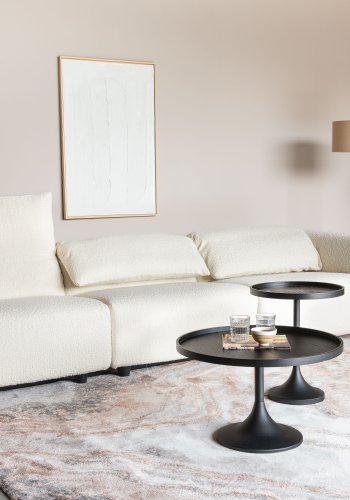 ZUIVER Wings 4,5-manns sofa - naturlig polyester og tre