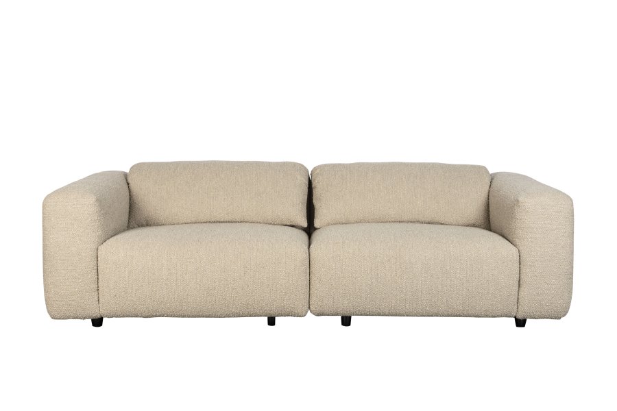 ZUIVER Wings 3-seters sofa - karamell polyester og tre