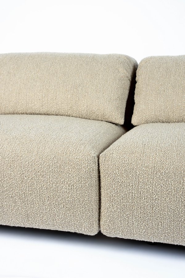 ZUIVER Wings 3-seters sofa - karamell polyester og tre