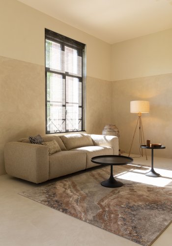 ZUIVER Wings 3-seters sofa - karamell polyester og tre