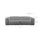 ZUIVER Wings 3-seters sofa - karamell polyester og tre