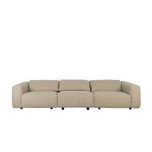ZUIVER Wings 4,5-personers sofa - caramel polyester og tr