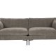 ZUIVER Sommer 3-seters sofa - kaffe polyester og stl