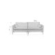 ZUIVER Sommer 3-seters sofa - kaffe polyester og stl