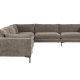 ZUIVER Sommer 7-manns hjrnesofa - kaffe polyester og stl