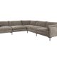 ZUIVER Sommer 7-manns hjrnesofa - kaffe polyester og stl
