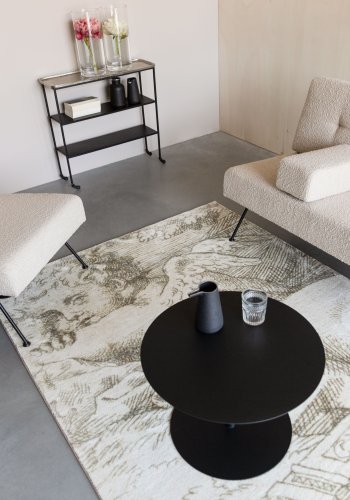 ZUIVER Bowie sofa - beige polyester og stl