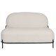 WHITE LABEL LIVING Polly sofa - elfenben teddystoff og strykejern