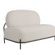 WHITE LABEL LIVING Polly sofa - elfenben teddystoff og strykejern
