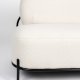 WHITE LABEL LIVING Polly sofa - elfenben teddystoff og strykejern