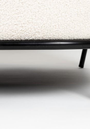 WHITE LABEL LIVING Polly sofa - elfenben teddystoff og strykejern