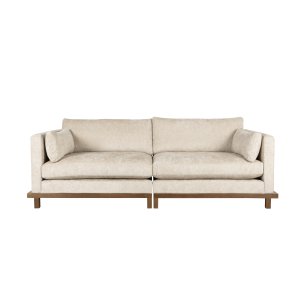 ZUIVER Blossom 3-personers sofa - sand stof og egetr