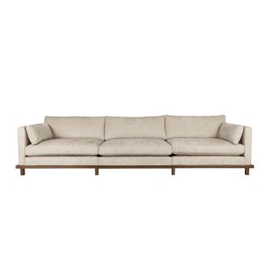 ZUIVER Blossom 4,5-personers sofa - sand stof og egetr