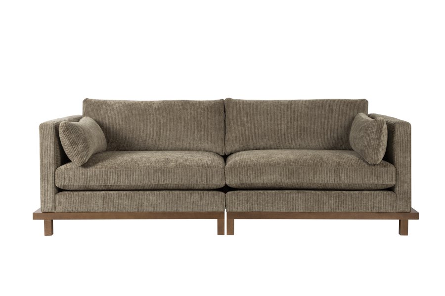  Zuiver  ZUIVER Blossom 3-personers sofa - moss stof og egetr