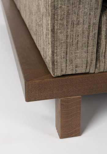 ZUIVER Blossom 4,5-manns sofa - mosestoff og eik