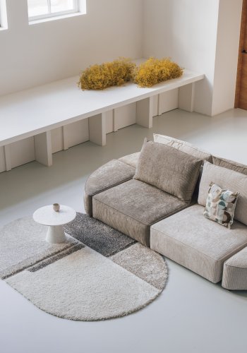 ZUIVER Hunter Sofa Element 1,5-seter, med rygg - ekte flyel og plast