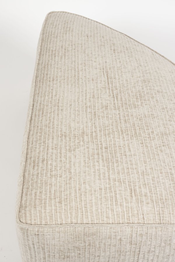 ZUIVER Hunter Sofaelement Pai Pouf, Venstre - ekte flyel og plast