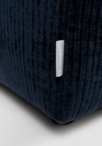 ZUIVER Hunter Sofa Element 1,5-seter, uten rygg - marine flyel og plast