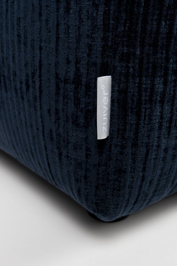 ZUIVER Hunter Sofa Element 1,5-seter, uten rygg - marine flyel og plast