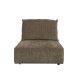 ZUIVER Hunter Sofa Element 1,5-seter, med rygg - moseflyel og plast