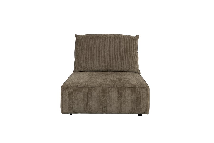 ZUIVER Hunter Sofa Element 1,5-seter, med rygg - moseflyel og plast